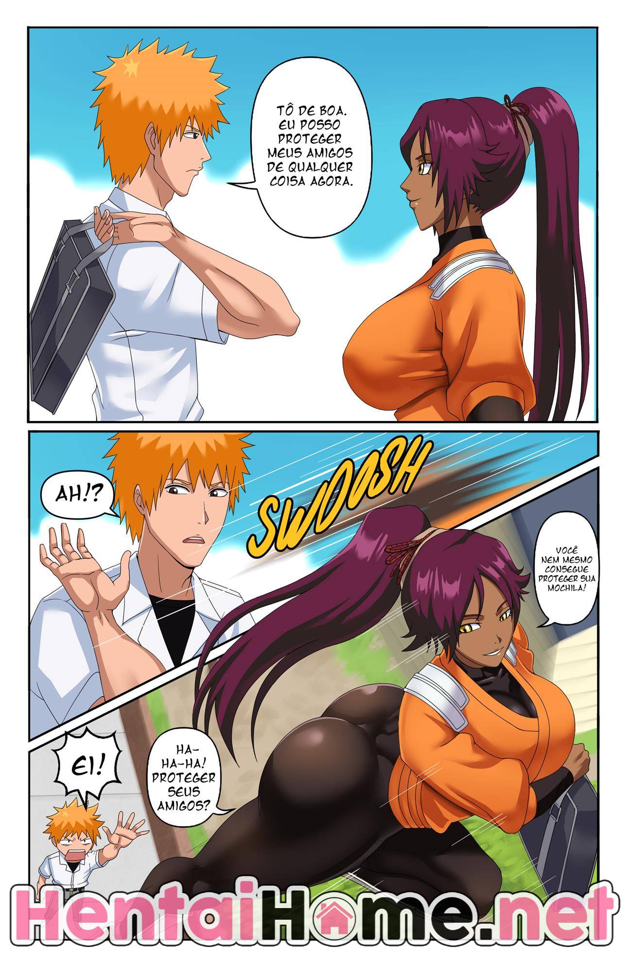 Bleached - Kurosaki fazendo sexo com Yoruichi - Mundo Hentai